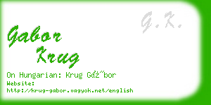 gabor krug business card